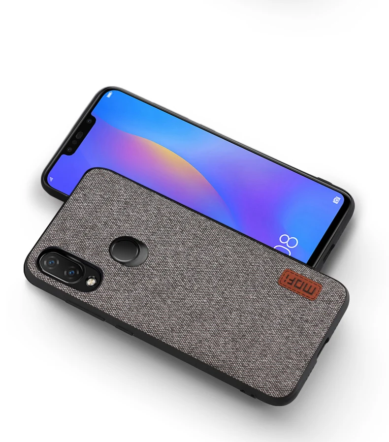 Чехол для huawei nova 3 i, чехол MOFI nova 3 i, тканевый чехол для huawei nova 3, задняя крышка, чехол nova 3i, мягкий край, полный Чехол, 6,3''
