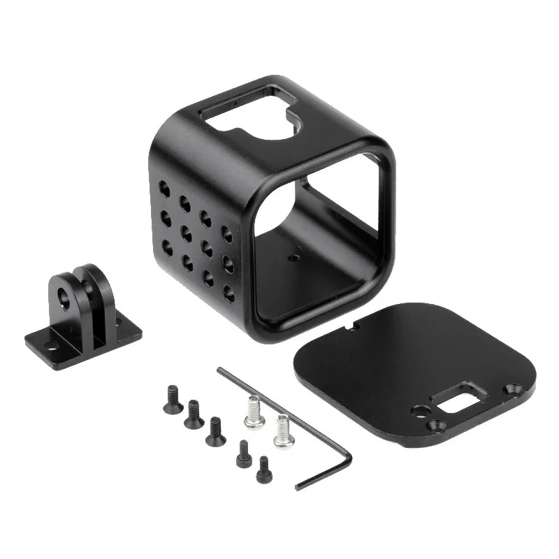 Black Для Gopro CNC алюминиевый сплав защитный корпус крышка рамка чехол крепление для Go Pro Hero 5 4 Session Экшн-камера набор аксессуаров - Цвет: Black
