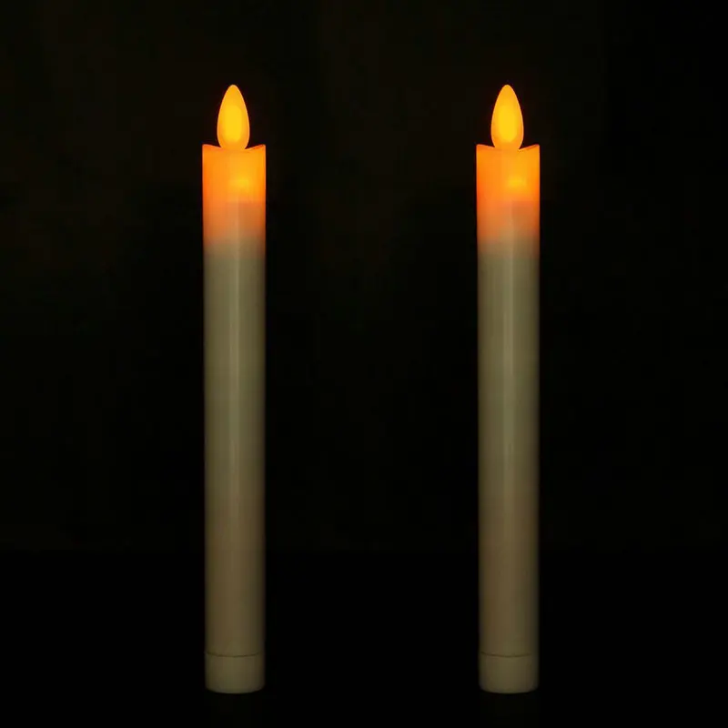 10pcs 8&quot Swinging Flameless Moving Wick Dancing Flame Led Taper Candlestick light Home Wedding Christmas party table decor-21CM | Дом и