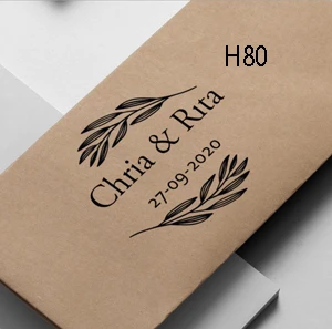 40circle-H80 Свадебная Печать 40 круг на заказ персонализированные свадебные приглашения штамп самостоятельно инкинг на конверте сохранить дату - Цвет: 40circle-H80