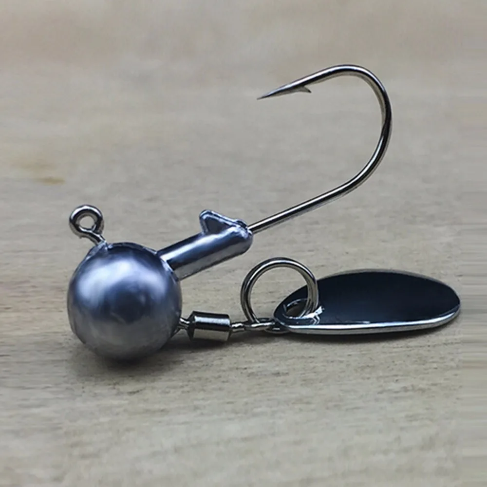 5 шт. Lead Jig Head одинарные крючки Спиннер Anzol Pesca для рыбалки на карпа вертлюги