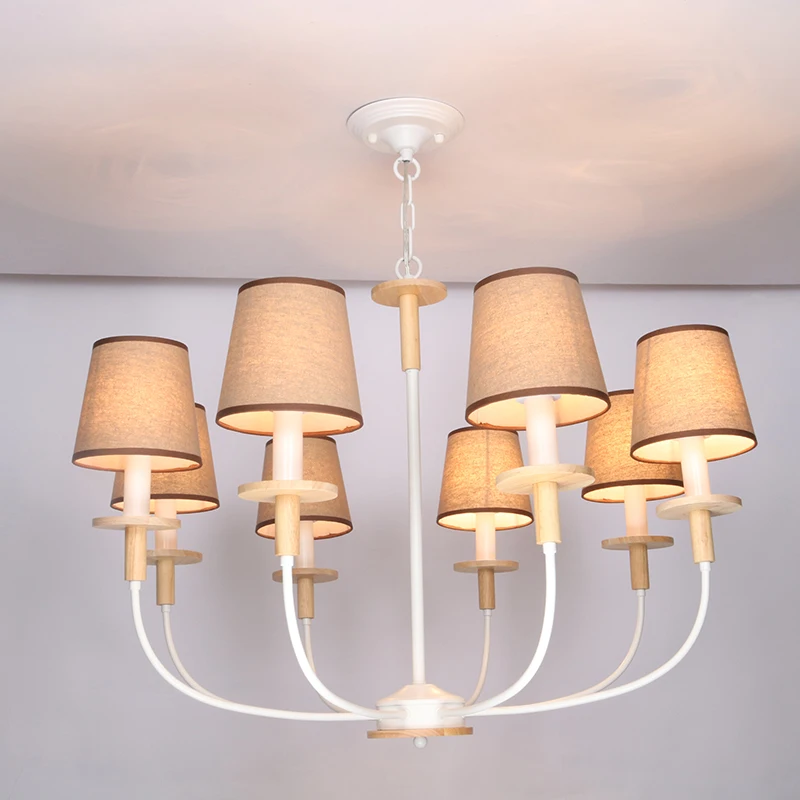 Потолочная люстра mdwall светодиодный светильник с тканевым абажуром для гостиной