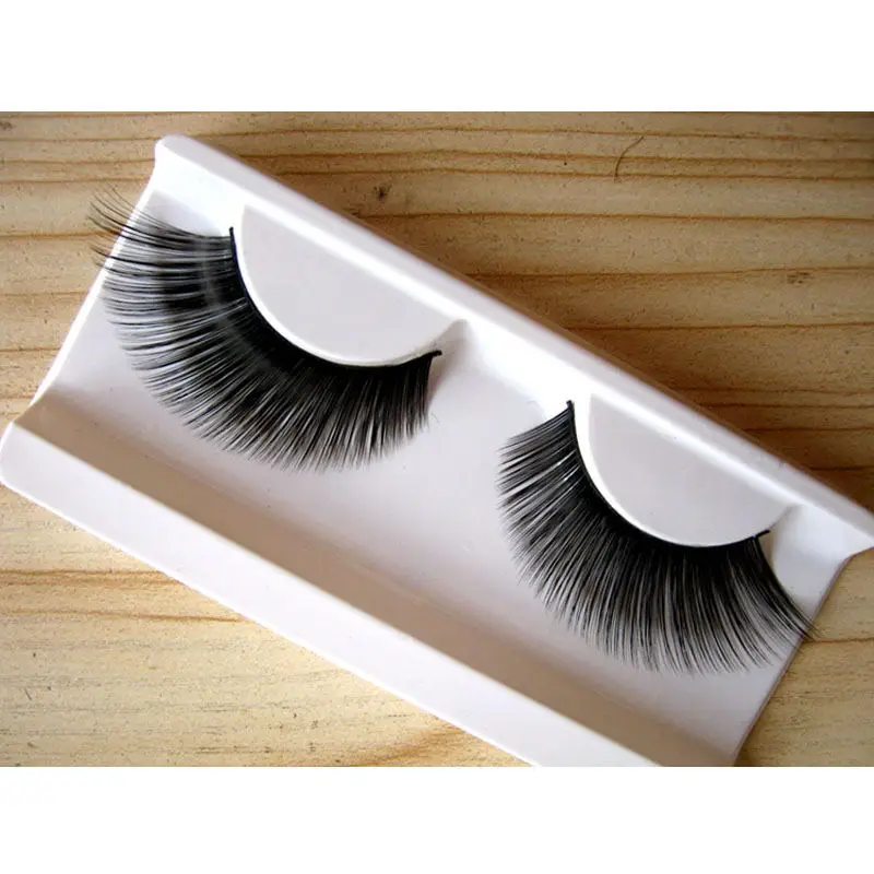 1 пара натуральные длинные сценические накладные ресницы крылатые конические