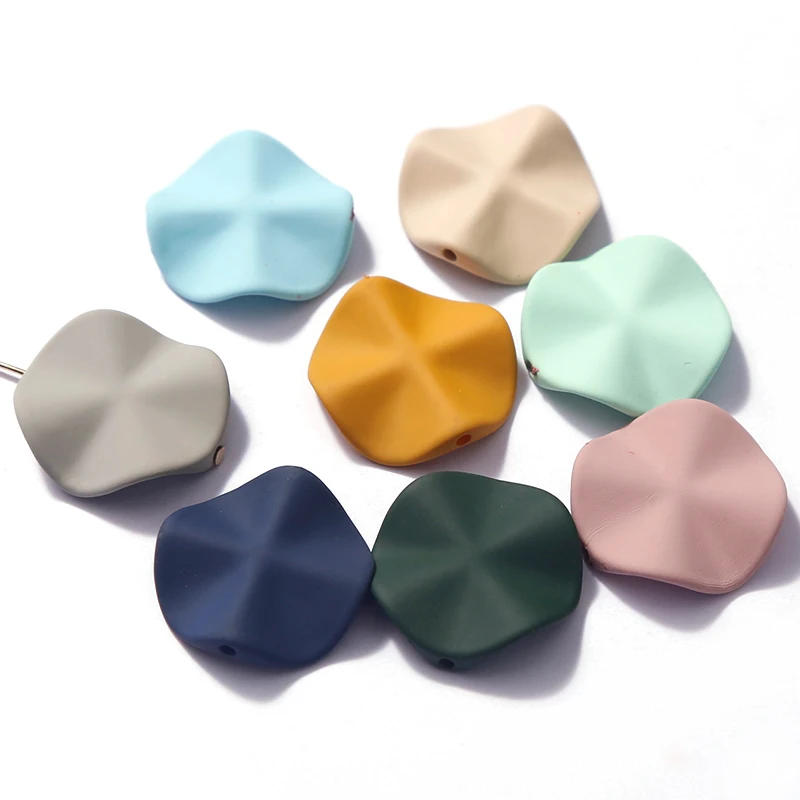 Карамельный цвет волна Смола двойное отверстие бусины кулон DIY ручной работы