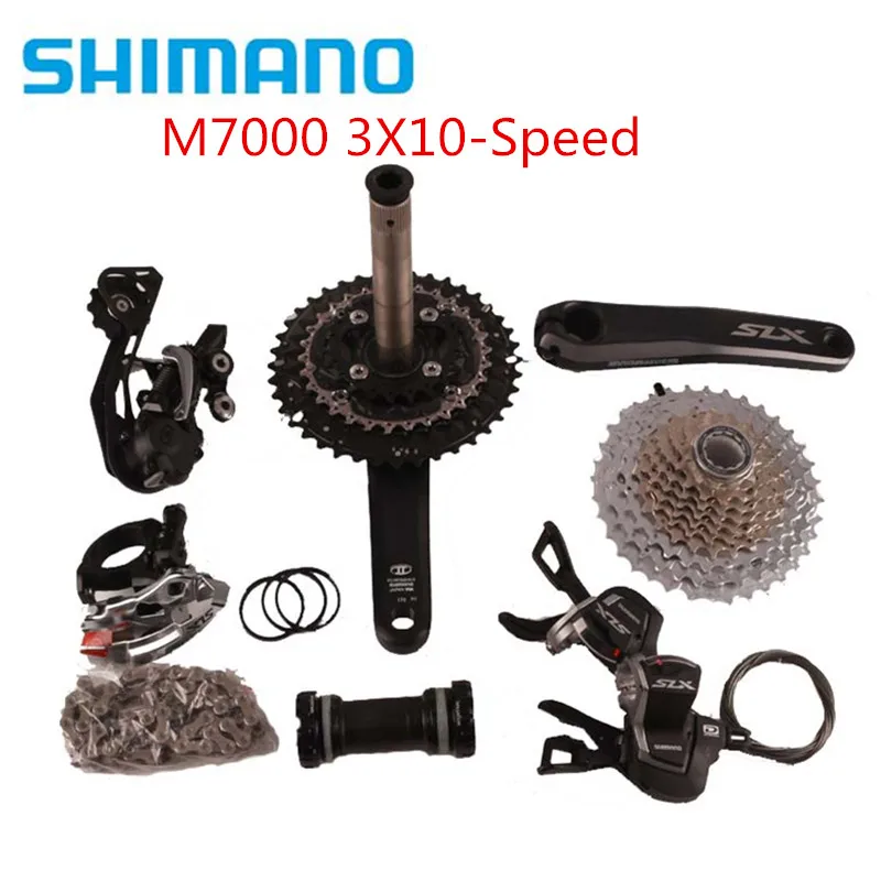 Shimano SLX M7000 upgrade M670 M675 3x10 скоростной MTB велосипед 7 шт набор групп 170 мм 30