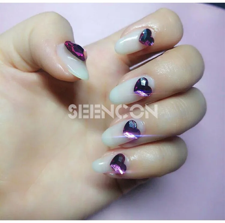 Япония nail art 10 шт./лот 6 мм надписи Sweet Love Heart Стразы для маникюра, высшее качество, аксессуары со стразами с плоской задней частью