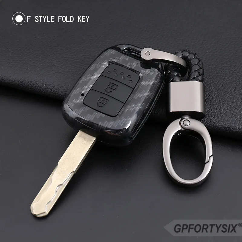 Чехол для автомобильного ключа из углеродного волокна чехол Honda Fit Crv Pilot Accord 2003 2007