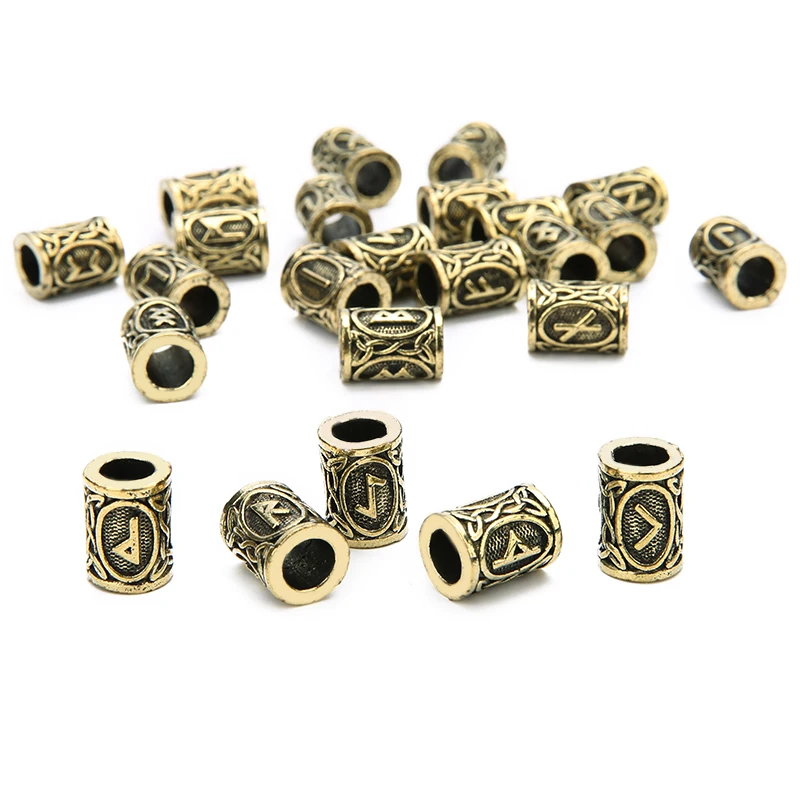 24 шт./компл. руны викингов очаровательные бусины для браслета ожерелья 6 мм