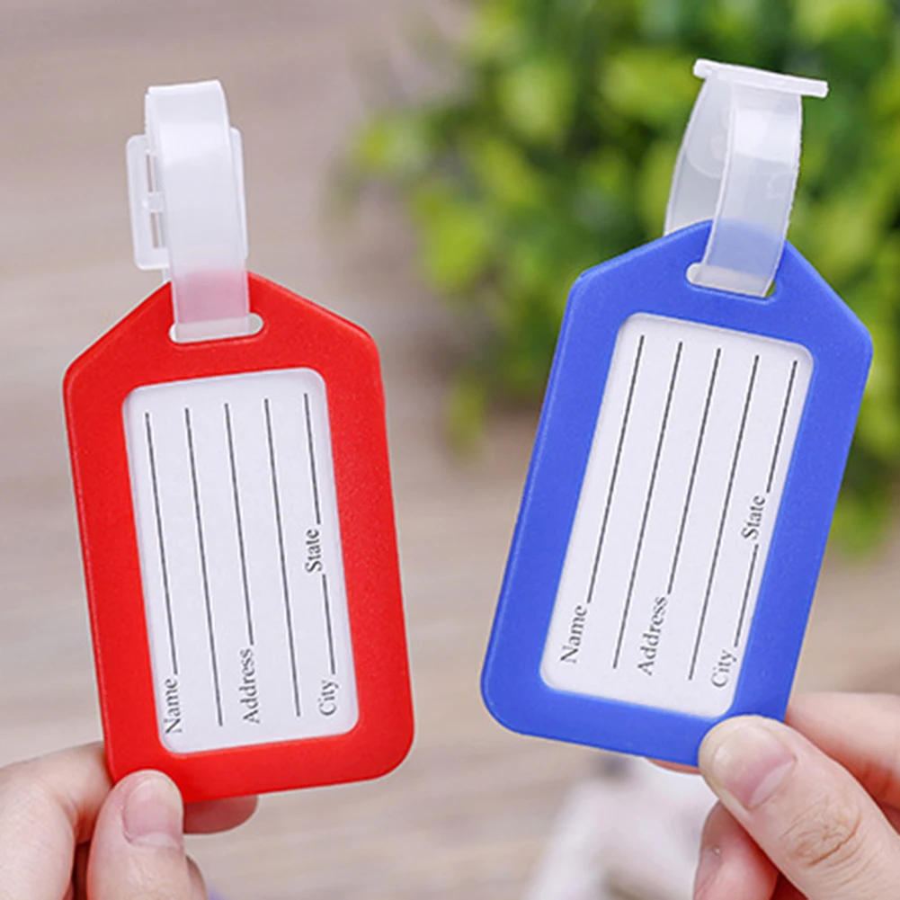 10 шт разных цветов багажная бирка идентификатор с именем карты Аксессуары для