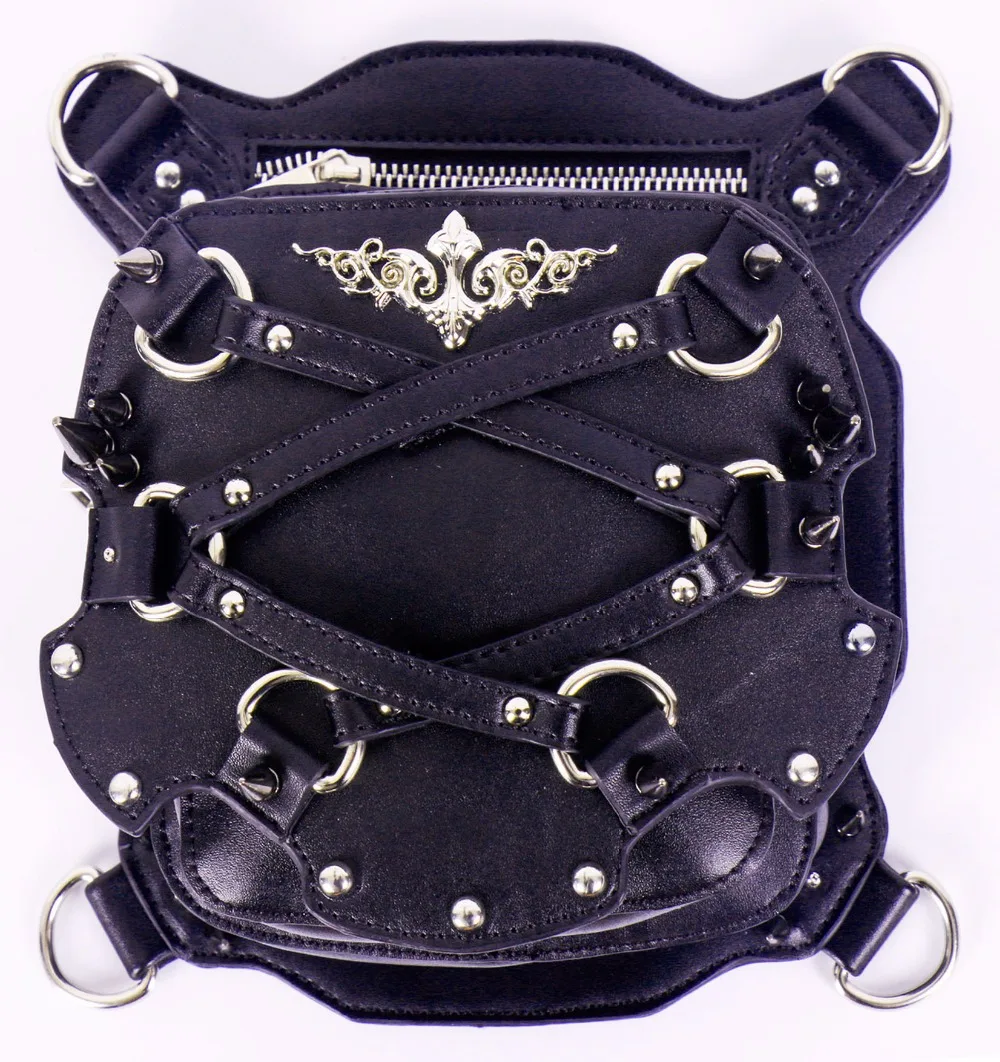 Yulyye Новый Панк Сумки локомотив мешок падения нога Многофункциональный Мода Рок