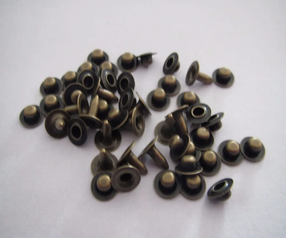 Бесплатная доставка 6 мм Заклепка античная латунь цветная заклепка джинсовая