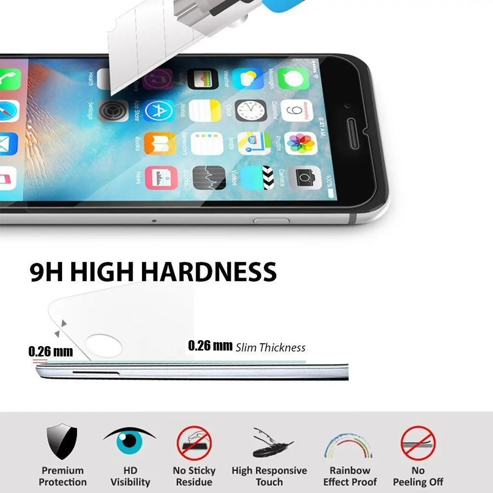 Ascromy 10 шт./лот для Apple iPhone 8 7 6 6S 5 5S SE XR XS 5C X защита экрана Закаленное стекло Защитная
