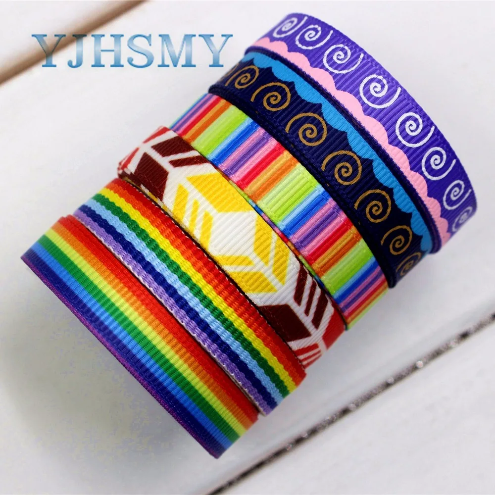 

YJHSMY H-17415-1278,10 ярдов, 10 мм полоса лента термопечать grosgrain Свадьба DIY аксессуары материалы подарочная упаковка