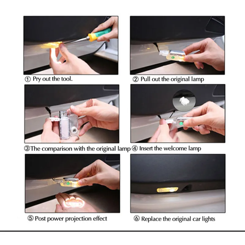 2 шт. led для BMW 525i E90 E60 F30 F10 F15 E86 E89 E85 E91 E92 X1 X3 X5 X6 535i 325i M5 Автомобильный Дверной