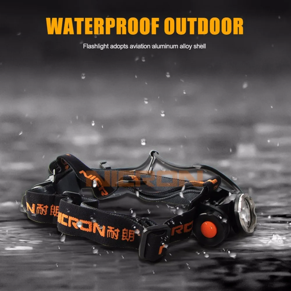 NICRON Long Range Перезаряжаемые супер светодио дный Яркость фары 900Lm 200 м