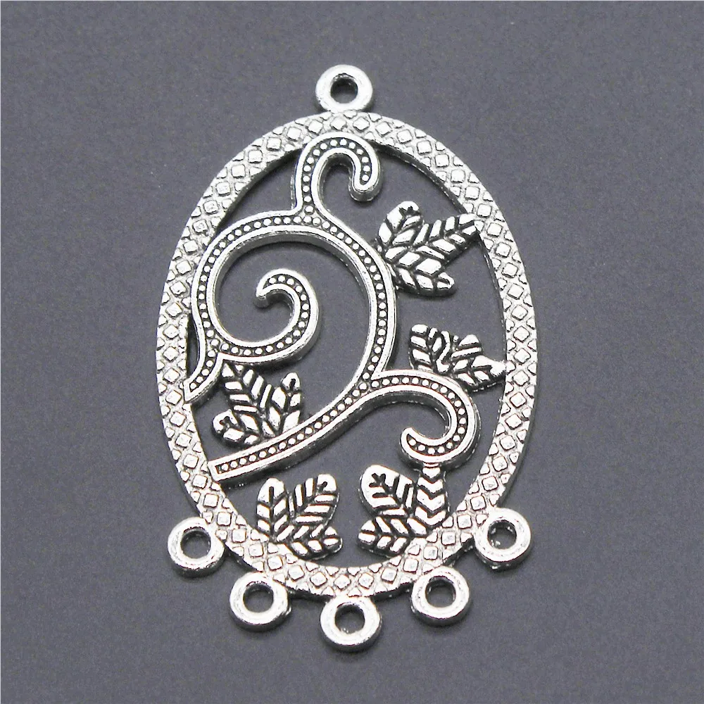 B13667-42x26mm 5 шт., соединитель для сережек, амулеты, античный серебряный цвет, сделай сам, аксессуары для ювелирных изделий, амулеты для сережек, соединитель для ювелирных изделий - Цвет: B13667-42x26mm