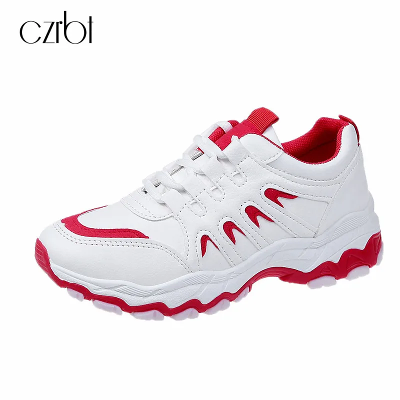 Czrbt zapatos mujer Весенняя новая обувь Женская мода шнуровка танкетка дышащие