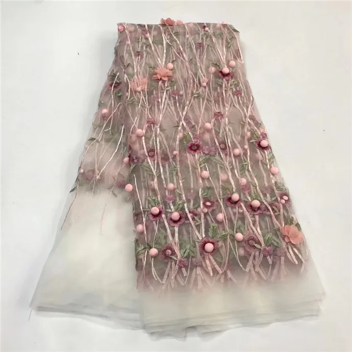 High Quality African Lace Fabric white 3D Applique Tissu Indian Wedding Dress French Swiss Voile Mesh Tulle Materia | Дом и сад