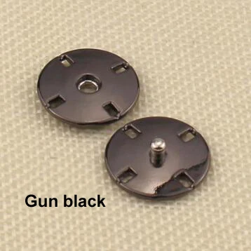 Gun black color 6 шт./лот металлические кнопки свитера пряжки невидимые кнопки застежки Одежда Швейные принадлежности(ss-58 - Цвет: Gun black color