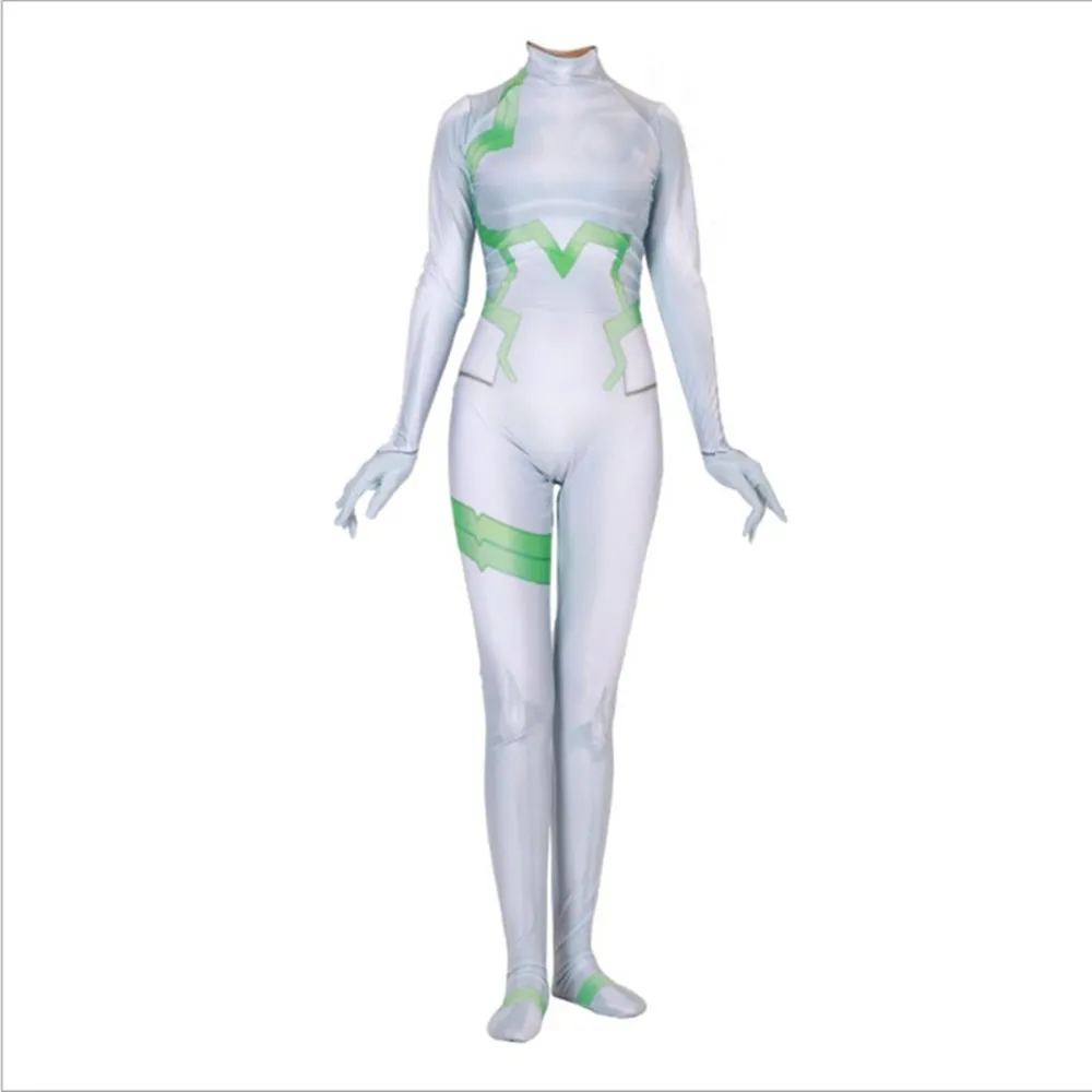 Аниме DARLING in the FRANXX Zentai 02 Zero Two женский 3D боди костюм комбинезоны косплей на