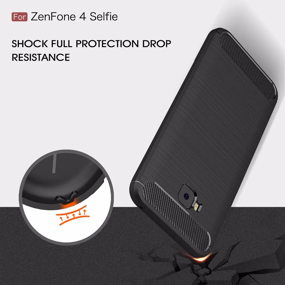 Матовый Мягкий силиконовый чехол из ТПУ для Asus Zenfone 4 Selfie Pro кожаный с зернистой