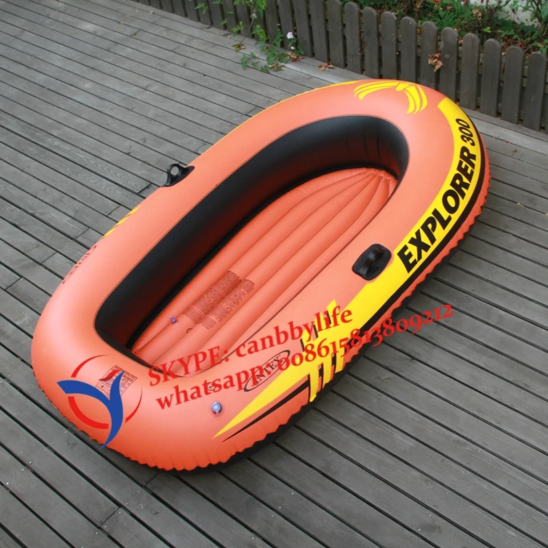 Три человека Intex Explorer 300 надувной плавательный бассейн воды играть гоночная лодка плавающий плот с веслами и насосом