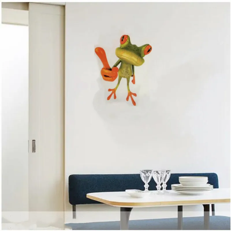 1 шт. забавные большие наклейки на стену с изображением анимы 3D декор для туалета