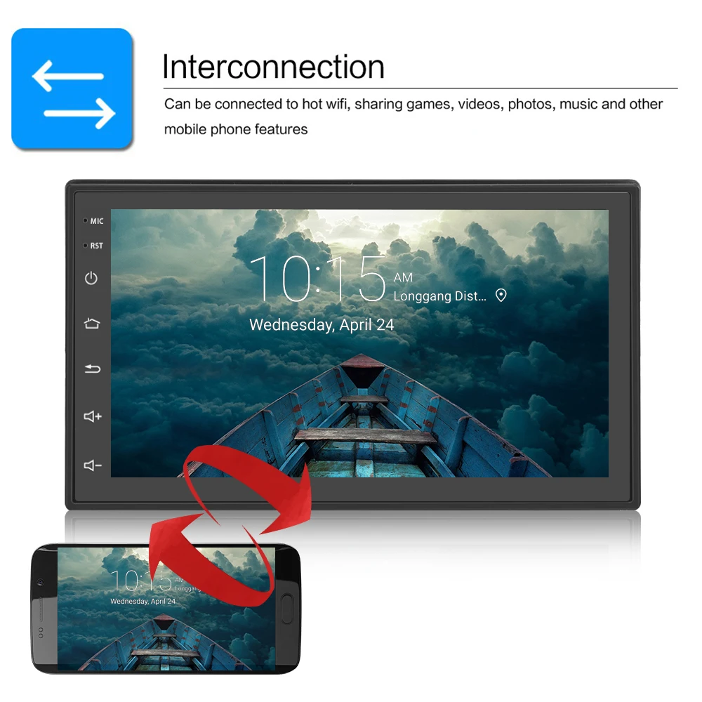 Camecho Android 9 1 2 Din Автомобильный Радио мультимедийный видео плеер универсальная GPS