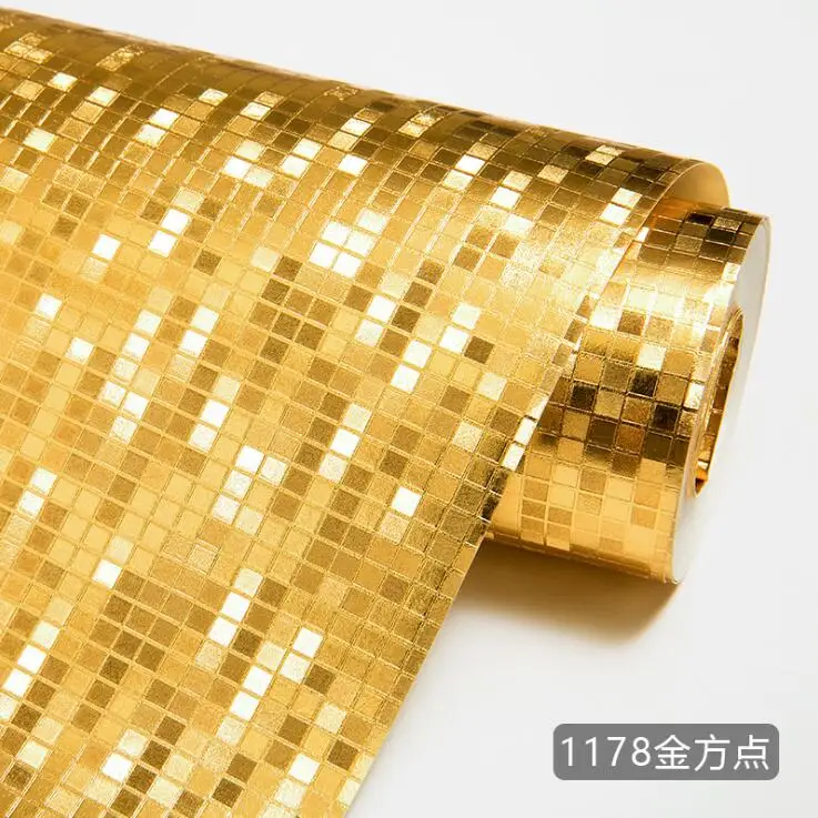 Color- 1178 Beibehang Высококачественные золотые фольги чистого золота желтые Серебристые обои ktv освещение для отелей местные золотые потолочные обои для гостиной - Цвет: Color- 1178