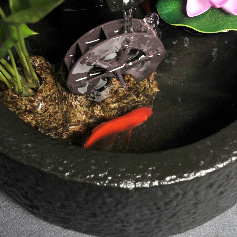 110V/220V винтажный черный Zen керамический фонтан для воды дома гостиной рабочего