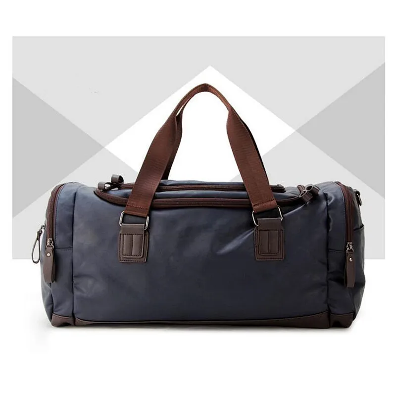 Мужские дорожные сумки из ПУ кожи чемодан модные вещевые мешки тоут для