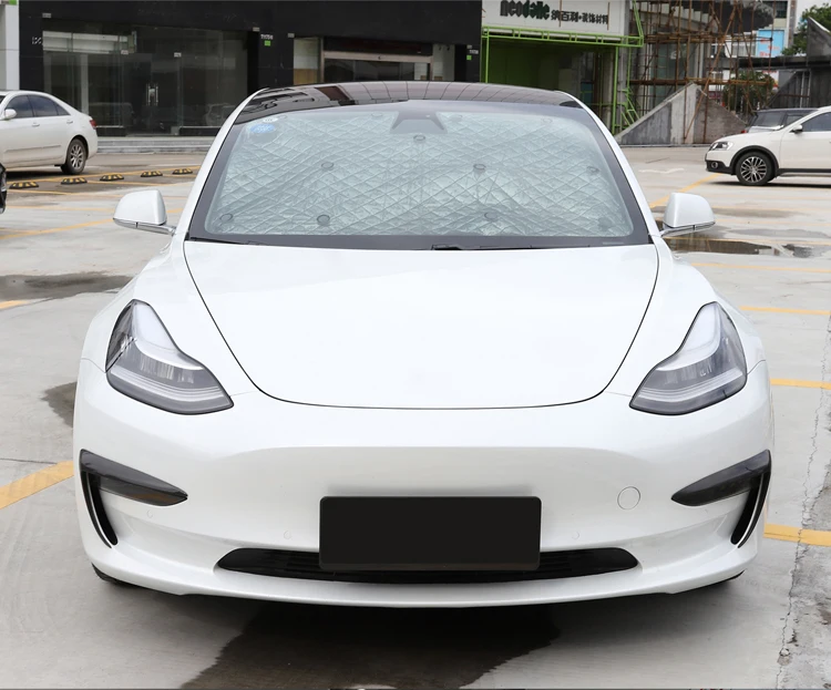 LUCKEASY высокая эффективность преломления солнечного света для Tesla модель 3- двойной толстый зонт