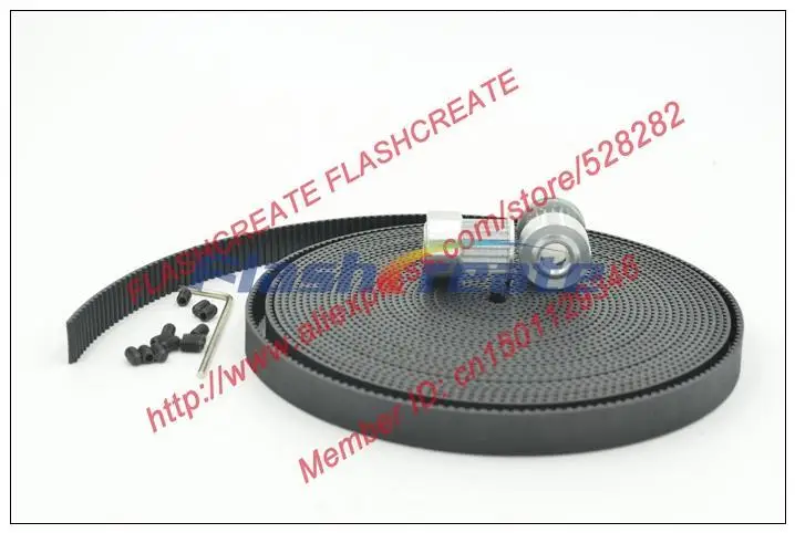 2 шт. шкив для 3D принтера 20 зубьев 6 35 мм = 1/4 дюйма 5 м|gt2 timing belt|timing belt9mm belt |