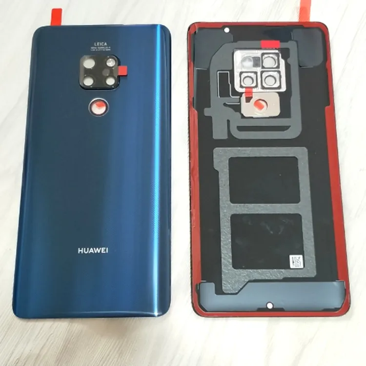 Новая задняя крышка из закаленного стекла для huawei mate 20, запасные части, задняя крышка для батареи, корпус+ рамка для камеры+ крышка для вспышки