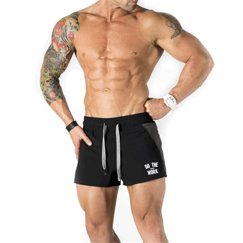 

2023 Summer mens shorts Jogger Fitness fashion Casual gyms workout Bodybuilding Breathable quick-drying Beach sweat shorts