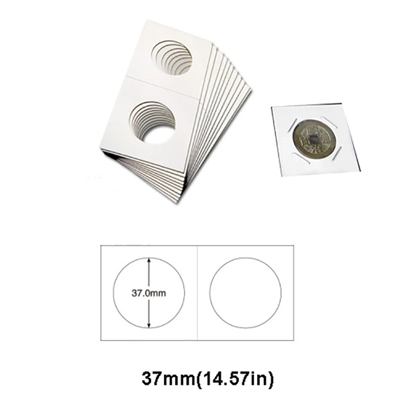 

50pcs/Set Protective Coin Paper Clip Collecting Money Penny Storage Case Stamp 17.5-40mm Sizes Coin Holders Cover Case Storage