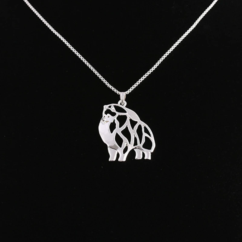 Подвеска RONGQING 1 шт./лот померанское ожерелье с подвеской в виде полой собаки для