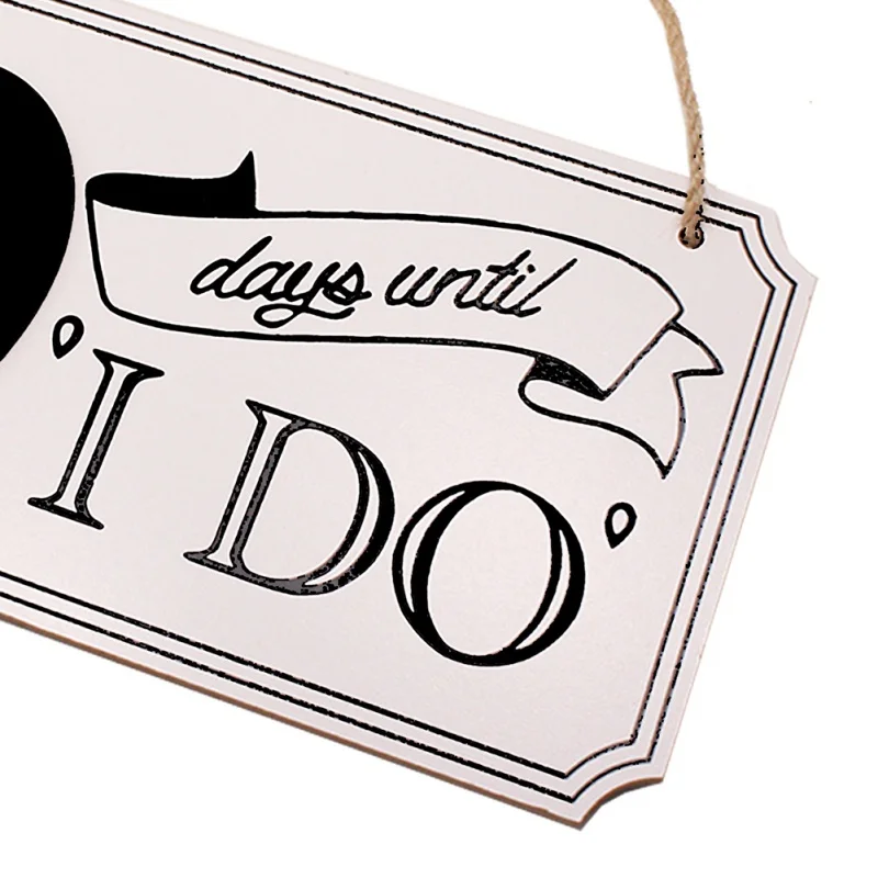 

Wooden listed Hanging Days Till I Do Days Wedding Countdown Engagement Gift Board Mother's Day Gift Party for home Decoration