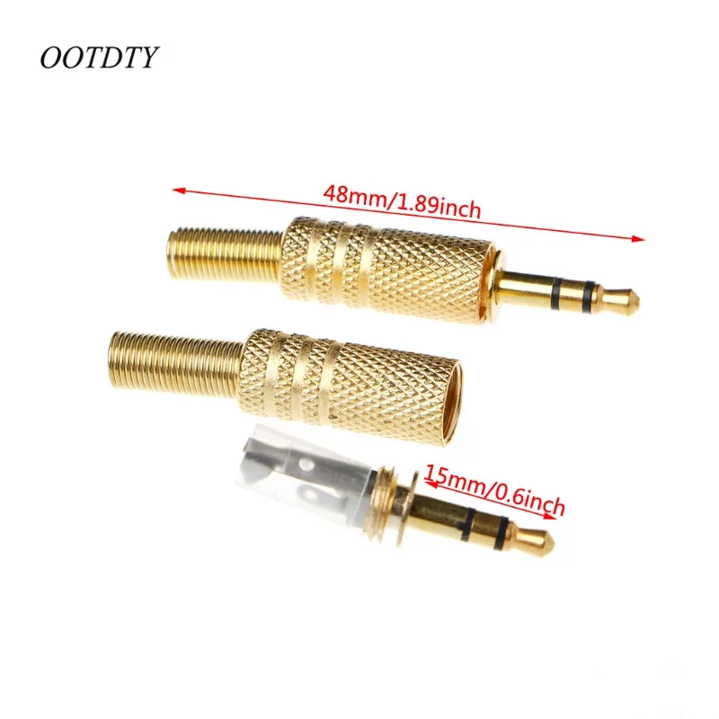 10 шт./лот позолоченный RCA разъем OOTDTY 3 5 мм аудио для наушников двойной стерео