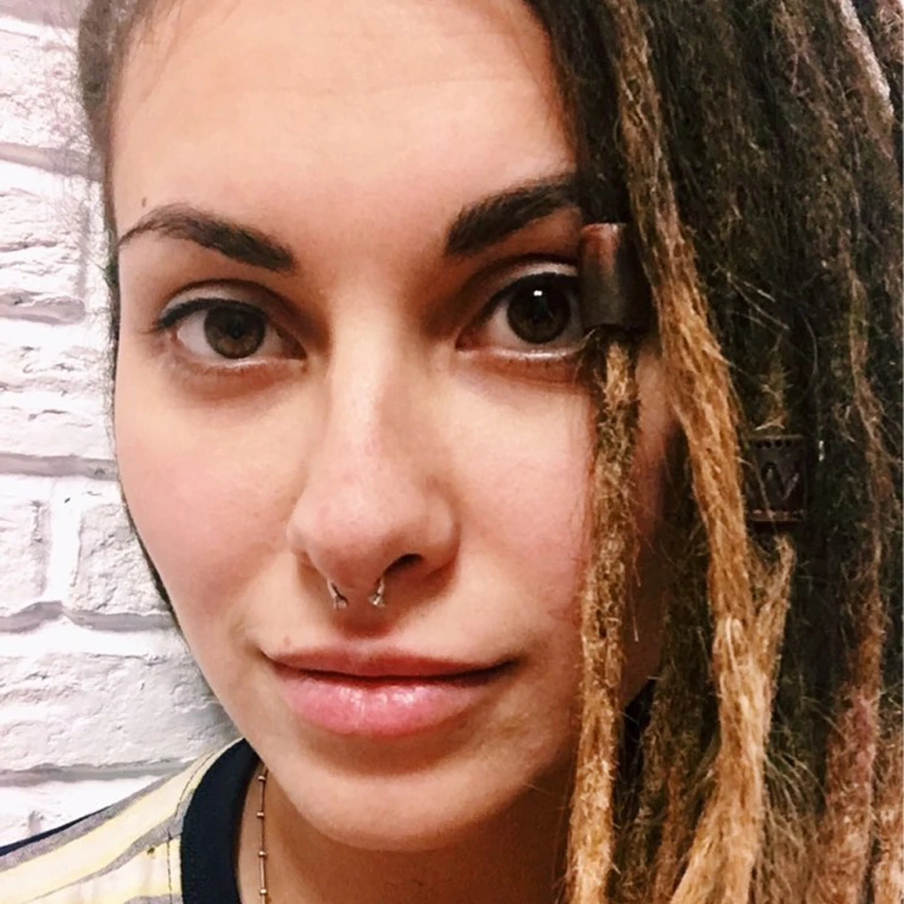 1 шт. хирургические Сталь серьги внутренний пирсинг септо нос набор для бровей