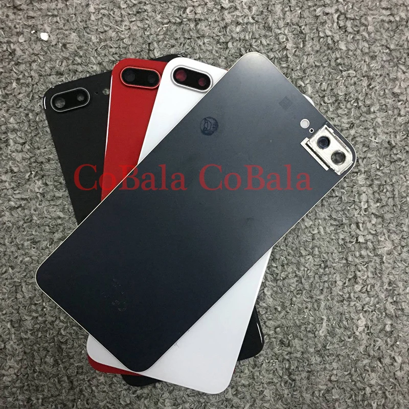 50 шт. Топ Qualiy Задняя панель для iPhone8 Plus iPhone 8 Plus задняя крышка батарейного отсека задняя стеклянная Корпус чехол+ рамка объектива камеры