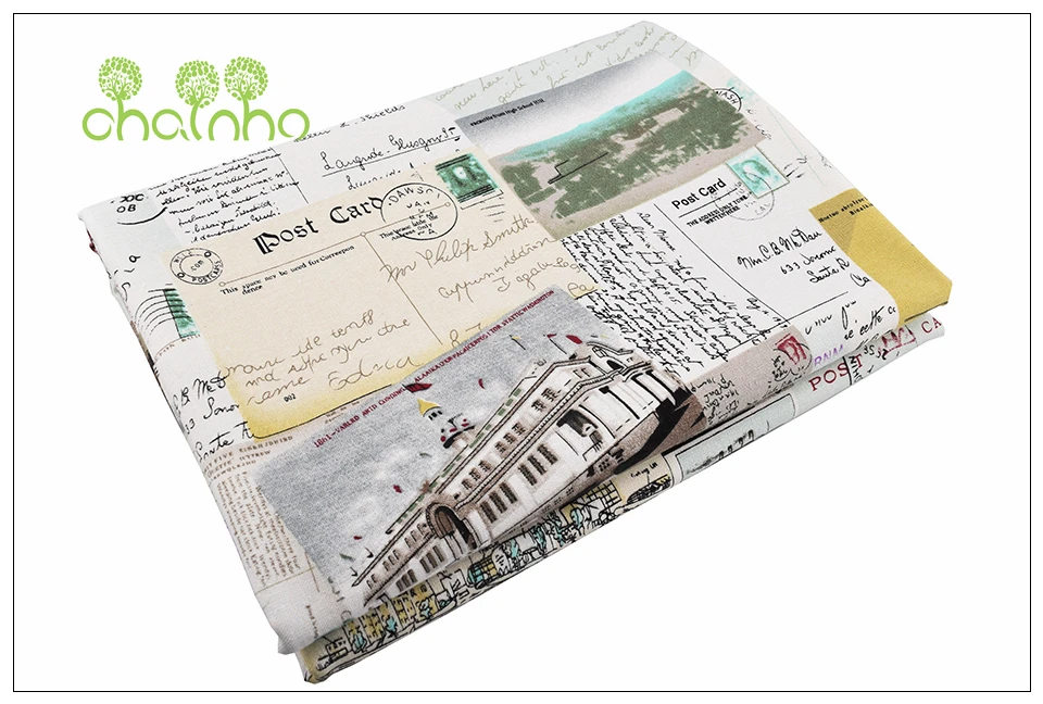 Chainho, Post Card Series, хлопковая льняная ткань с принтом для шитья и шитья диванов/скатертей/чехлов для мебели/подушек