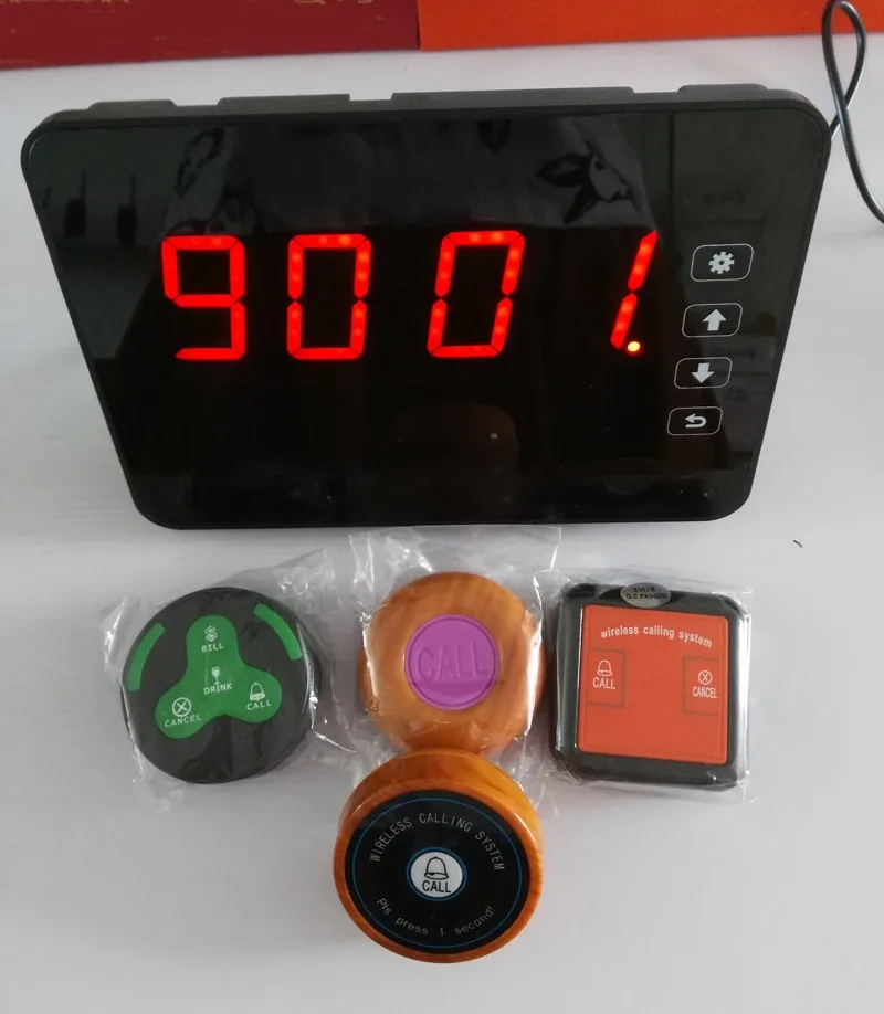 Wireless Call Bell Order System Waiter Sample Including Table Display With Bell(1 display+7 call button) | Компьютеры и офис
