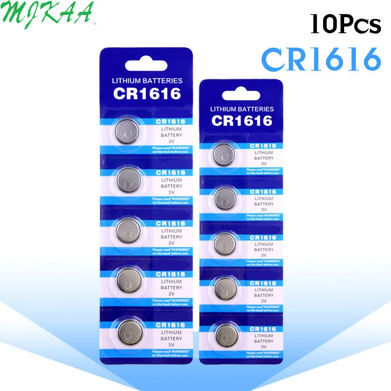 

10pcs/pack CR1616 Button Batteries DL1616 ECR1616 LM1616 Cell Coin Lithium Battery 3V CR 1616 For Watch Electronic Toy Remote