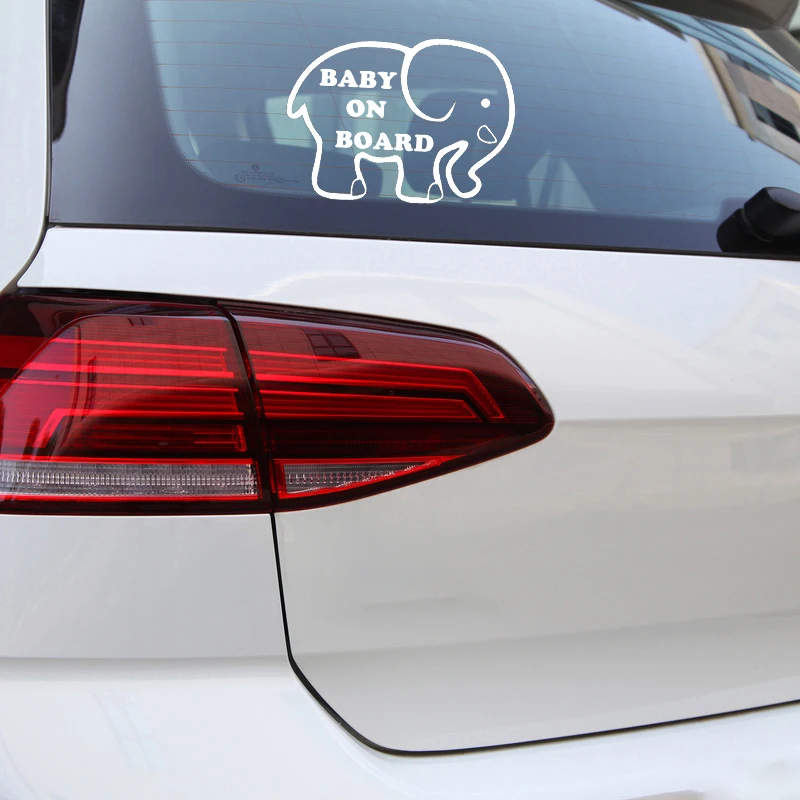 

YJZT 16.5X12CM BABY ON BOARD Creative Cartoon Warning Sign Car Sticker Rear Windshield Decoration C25-0237