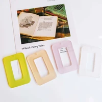 rectangle eardrop accessories resin plastic pendant earring necklace charms diy making material jewelry finding 6pcs