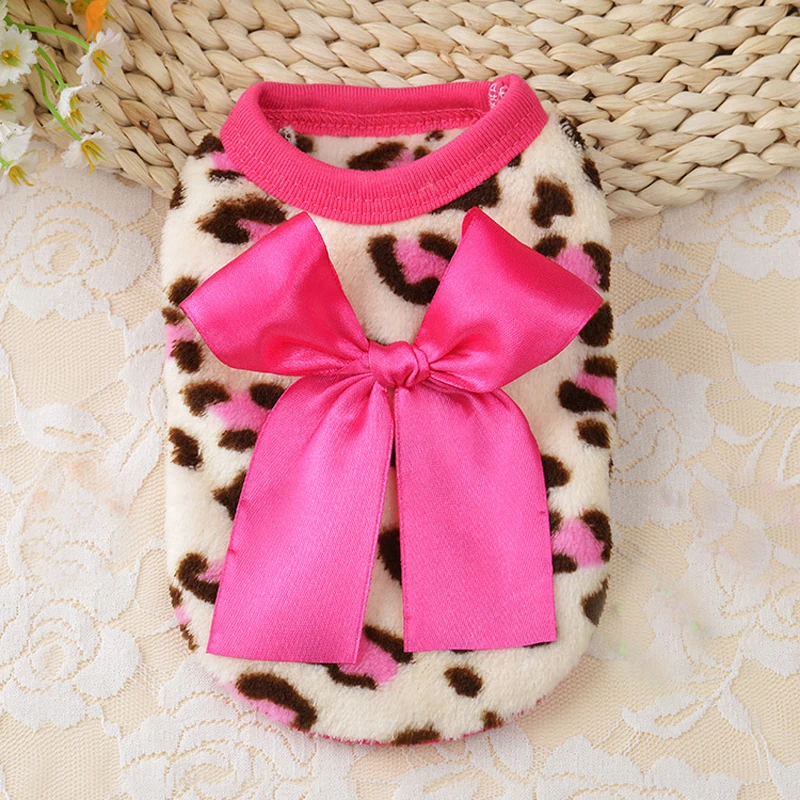 Лучший Леопардовый ПЭТ Жилет одежда для собак домашних животных чашка собака