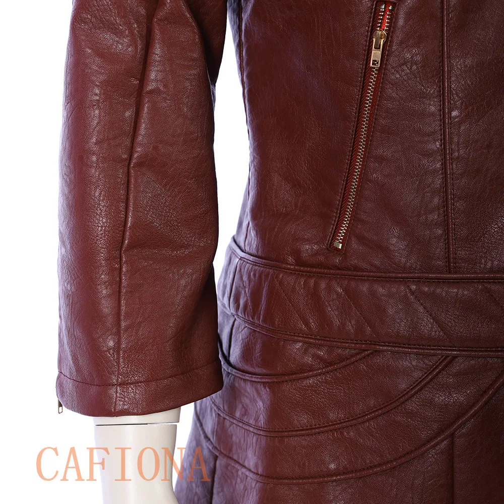 Крутое мужское длинное кожаное пальто костюм для косплея Данте длинная куртка