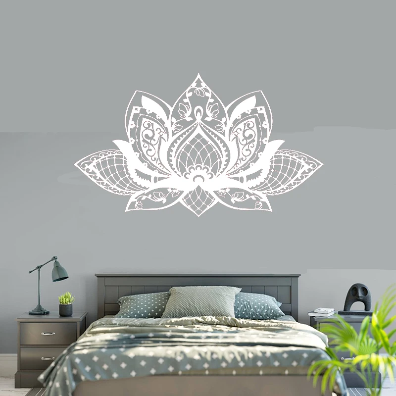 Виниловые Настенные стикеры с лотосом для йоги и студии настенные украшения из