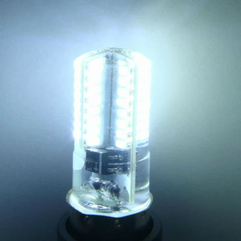 BA15D светодиодный светильник для кукурузы 2,6 Вт 64 3014 SMD светодиодный светильник для ампула силиконовая лампа для кукурузы 220 В